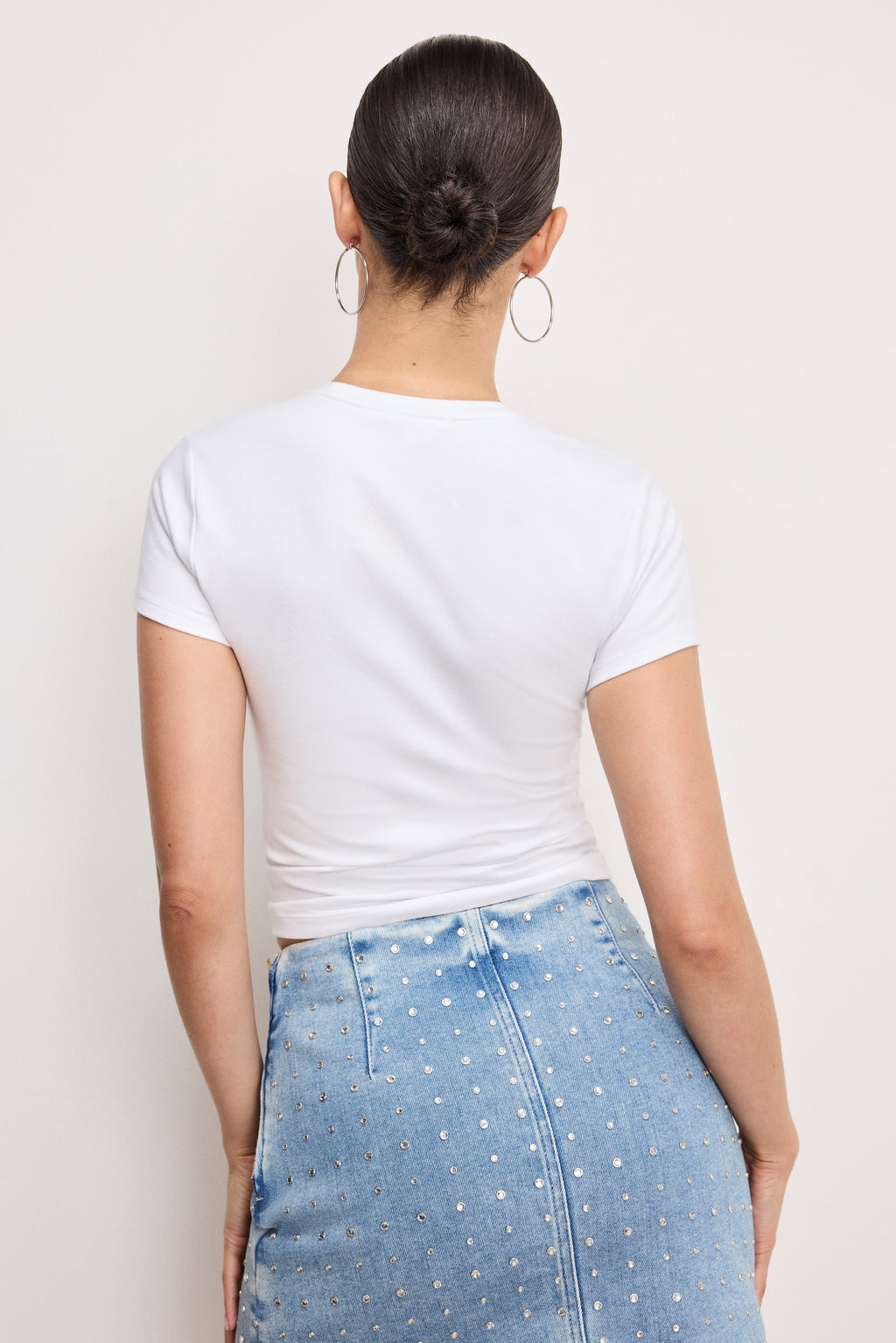 Luxury DOLLY SIGNATURE SUPER STRETCH BABY TEE WHITE001