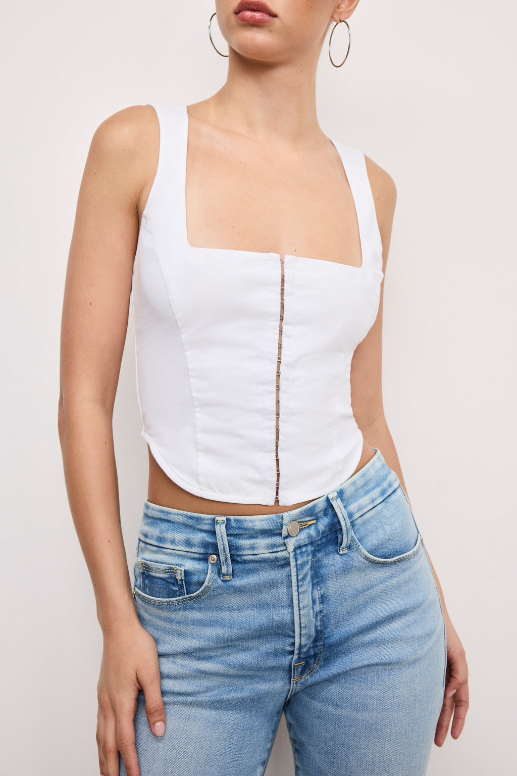 Luxury DOLLY POPLIN BUSTIER WHITE001