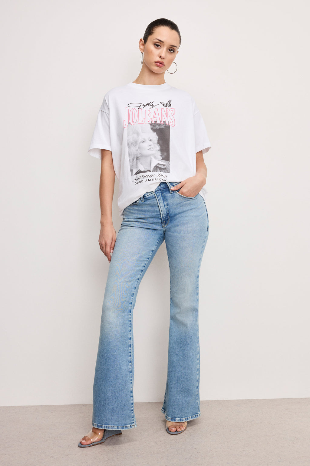 Luxury DOLLY OVERSIZED CONCERT TEE WHITE001