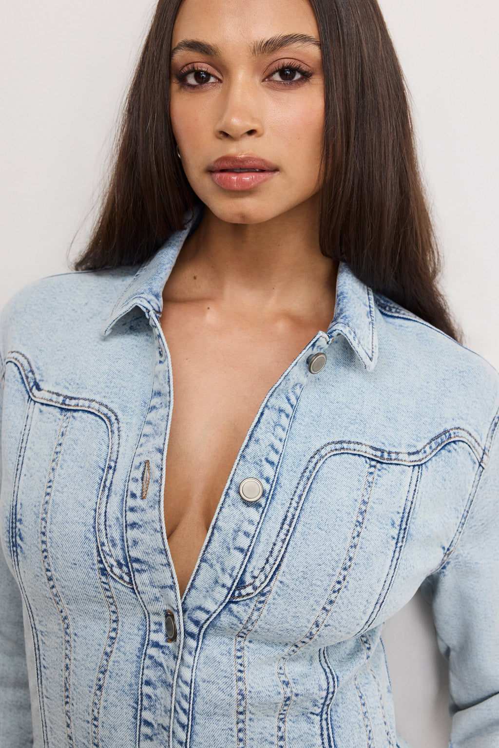 Luxury DOLLY DENIM CORSET DRESS INDIGO1022