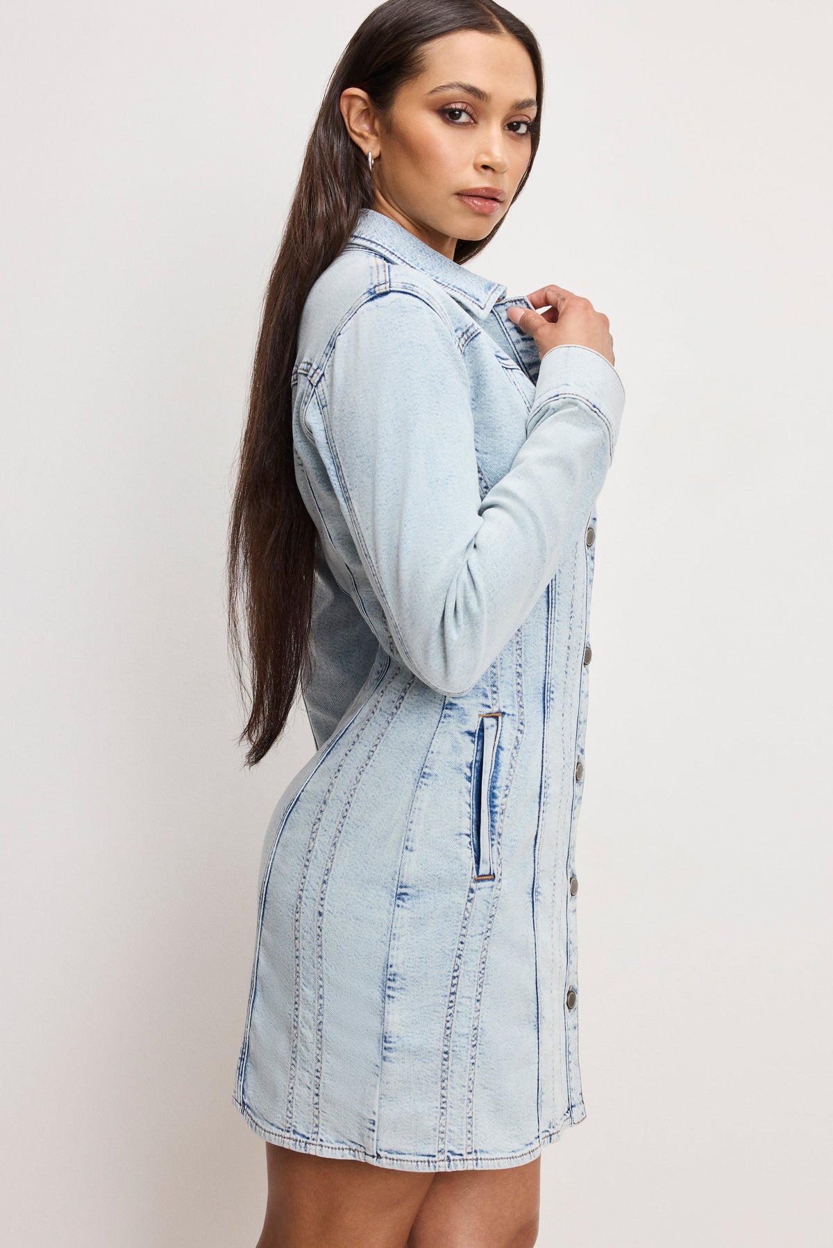 Luxury DOLLY DENIM CORSET DRESS INDIGO1022