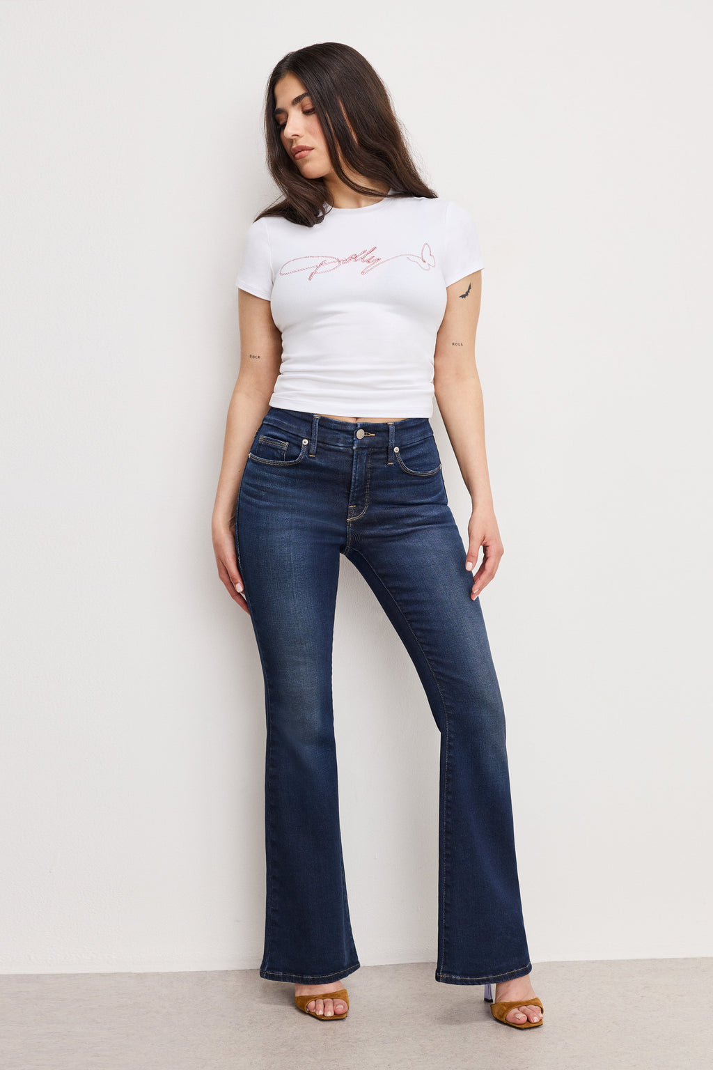Luxury DOLLY JOLEANS PETITE FLARE JEANS INDIGO1020