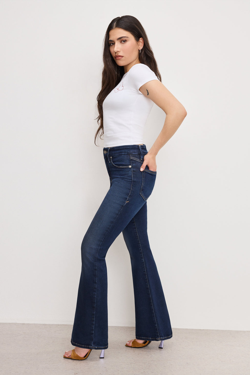 Luxury DOLLY JOLEANS PETITE FLARE JEANS INDIGO1020