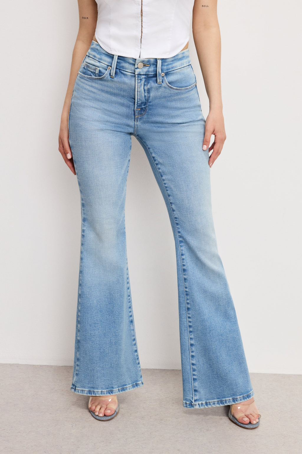 Luxury DOLLY JOLEANS PETITE FLARE JEANS INDIGO1019