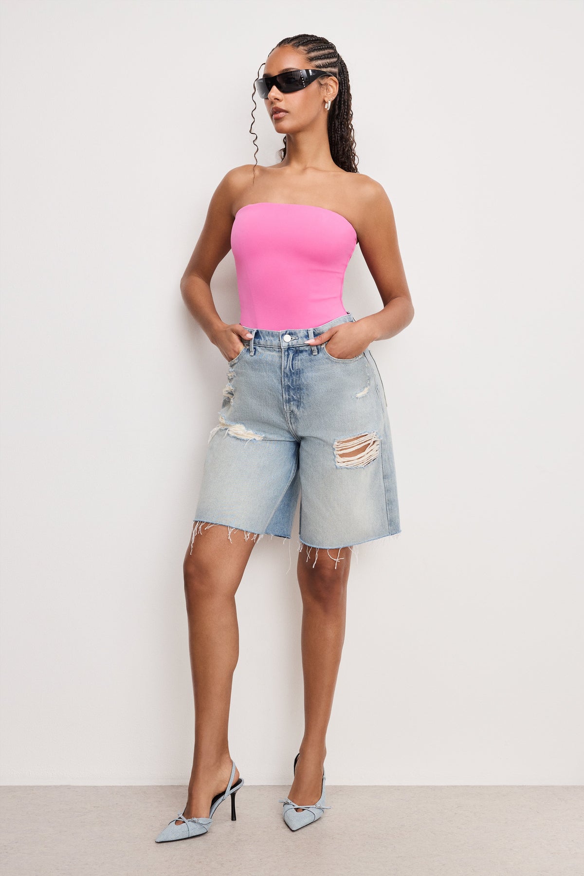 Luxury SCULPTING CORSET STRAPLESS BODYSUIT BERRY SORBET010