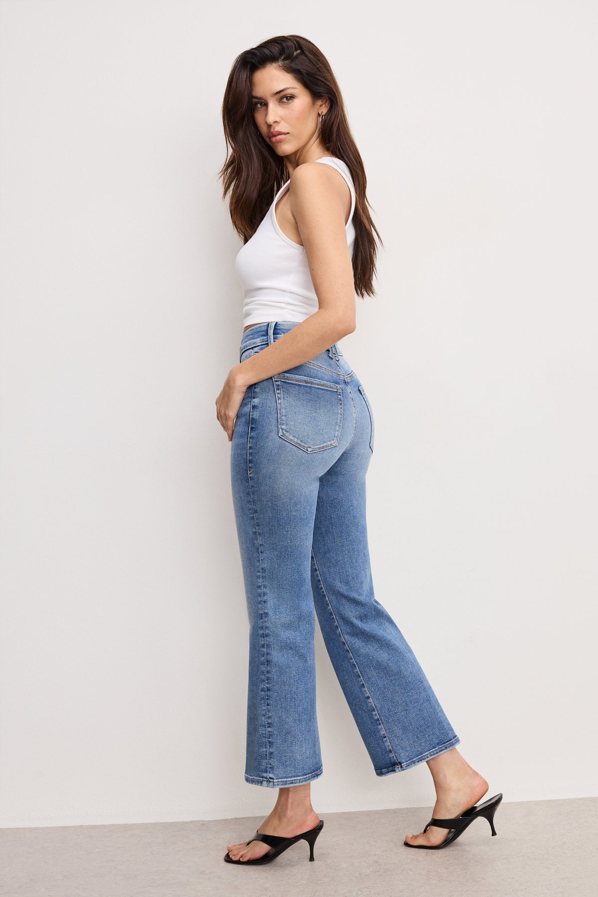 Luxury ALWAYS FITS GOOD LEGS CROPPED MINI BOOT JEANS INDIGO953