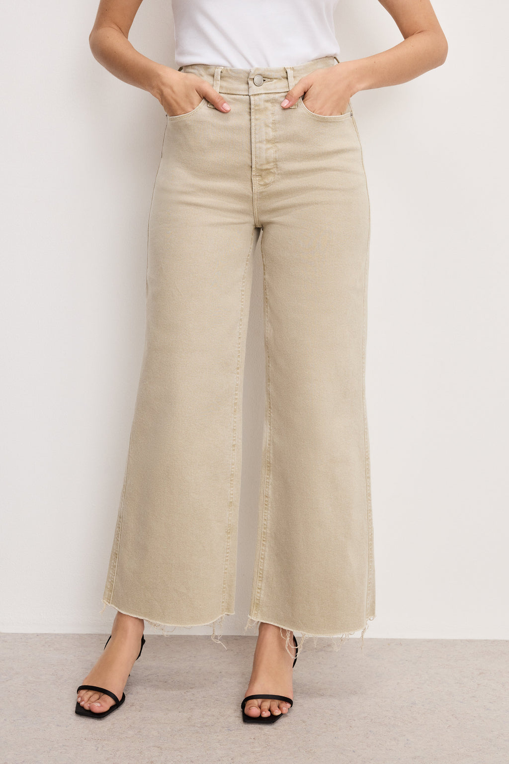 Luxury GOOD SKATE WIDE CROPPED JEANS DUNE001