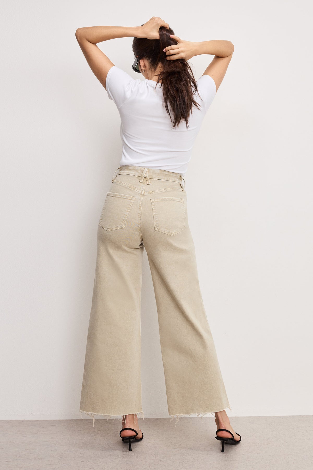 Luxury GOOD SKATE WIDE CROPPED JEANS DUNE001