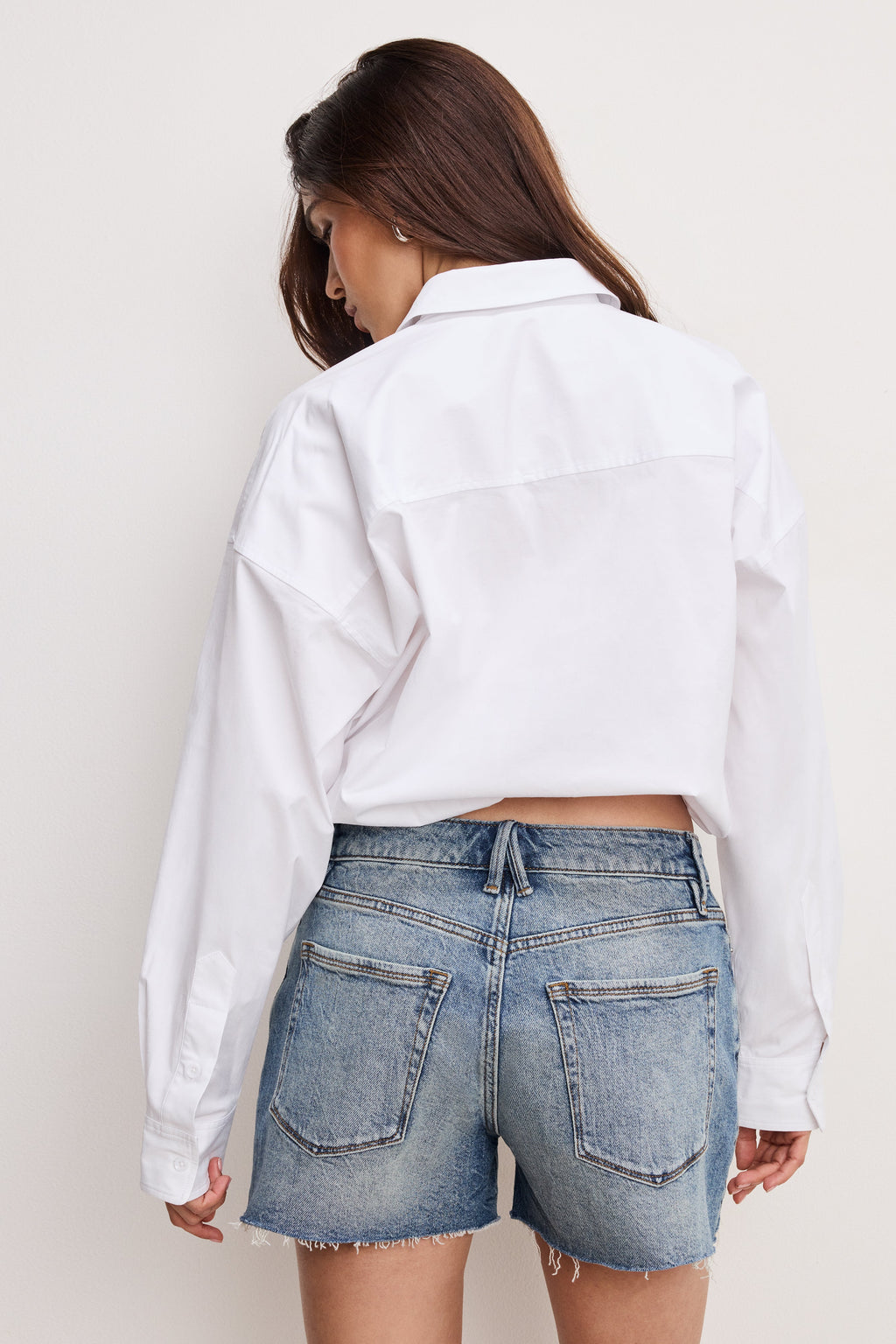 Luxury POPLIN BUBBLE SHIRT WHITE001