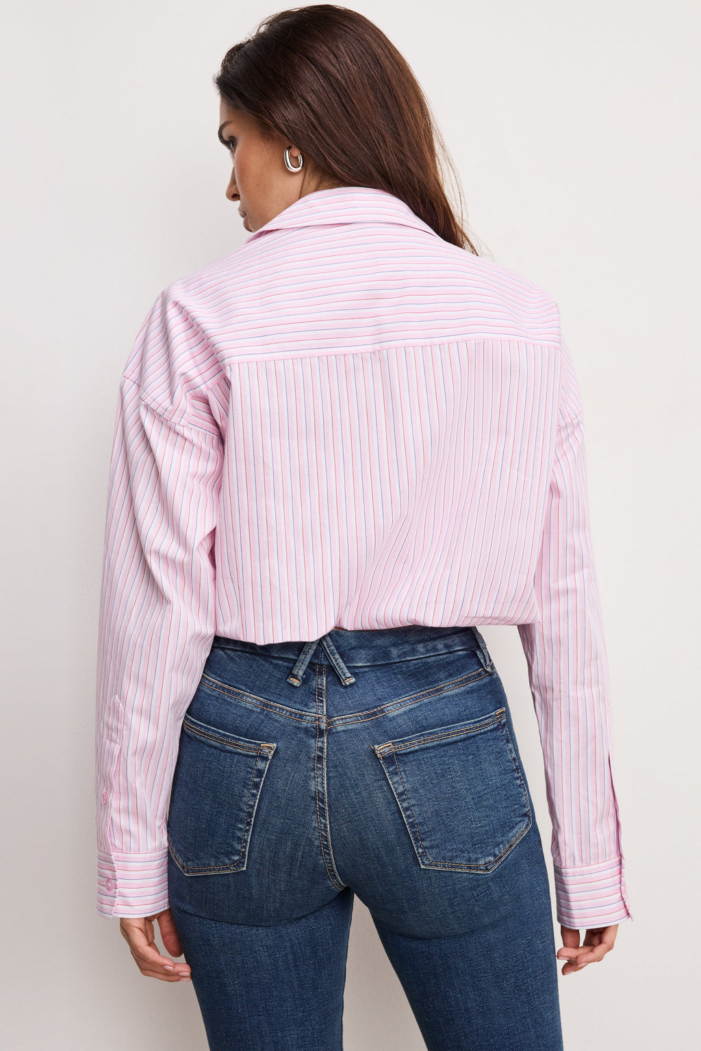Luxury POPLIN BUBBLE SHIRT CANDY STRIPE001