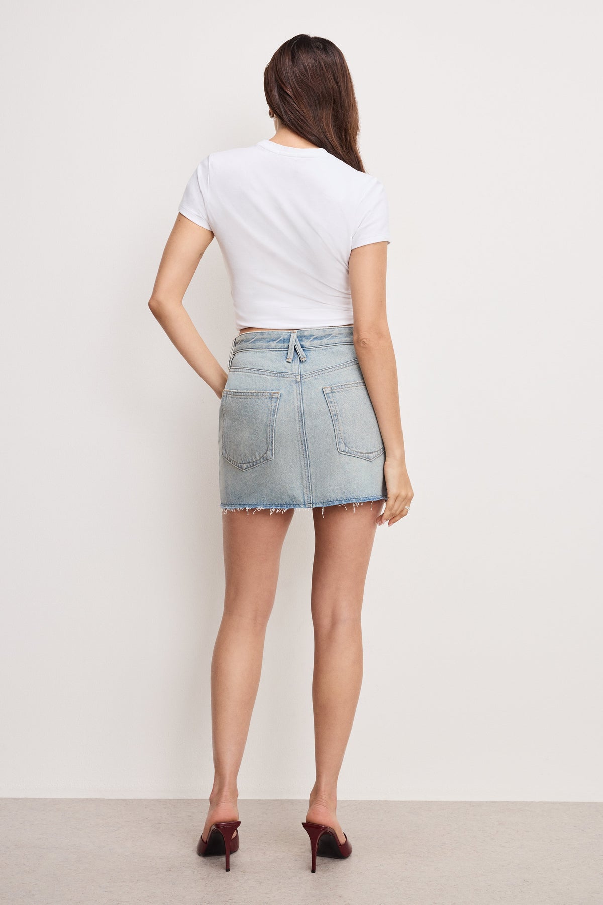 Luxury THE KHLOÉ MINI SKIRT INDIGO1066