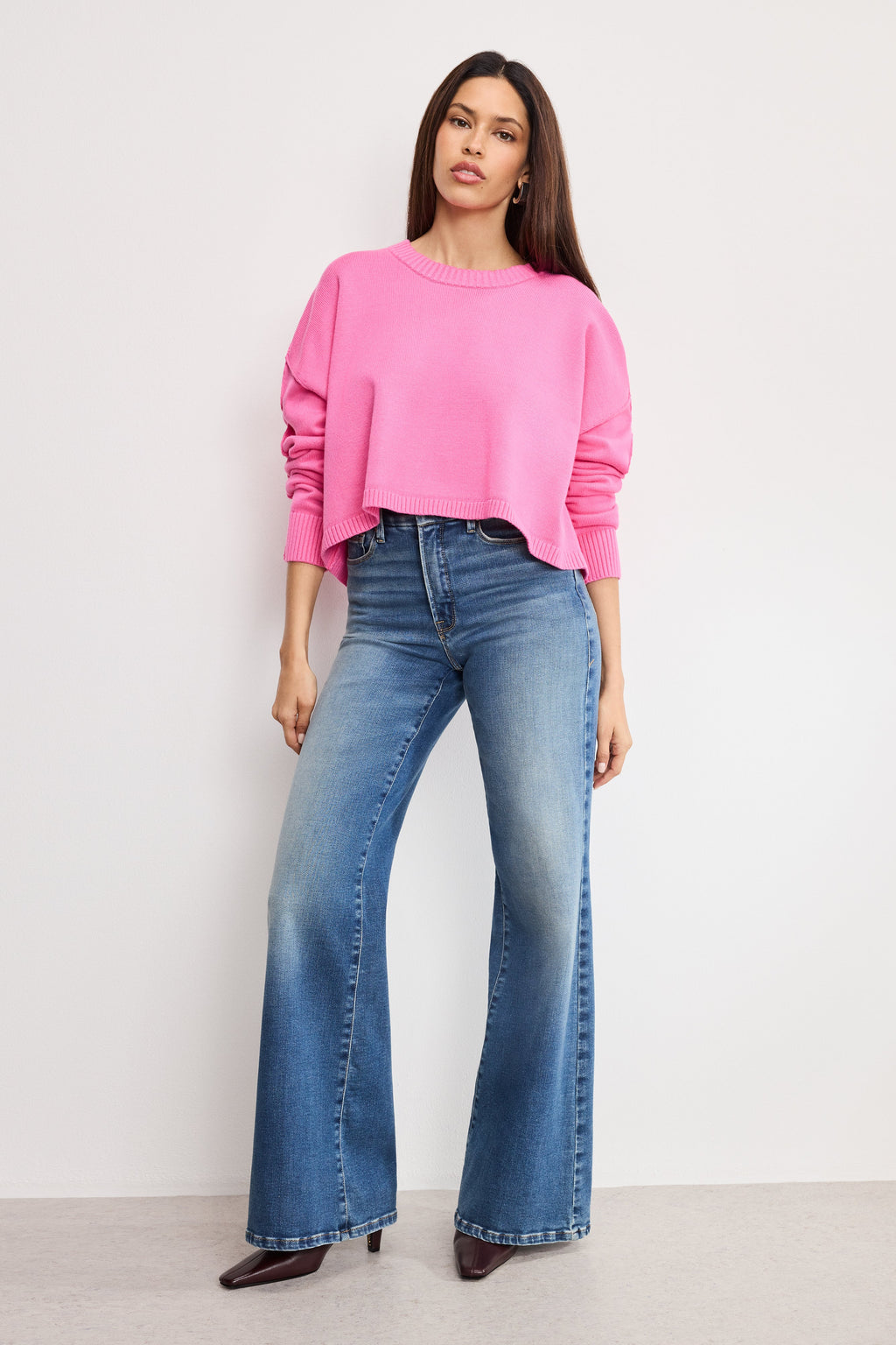 Luxury COZY KNIT CREW NECK BOUQUET001