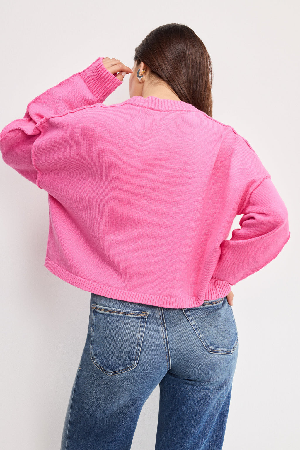 Luxury COZY KNIT CREW NECK BOUQUET001