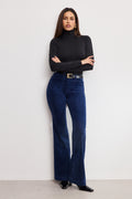 Luxury GOOD LEGS FLARE CORDUROY PANTS MIDNIGHT002