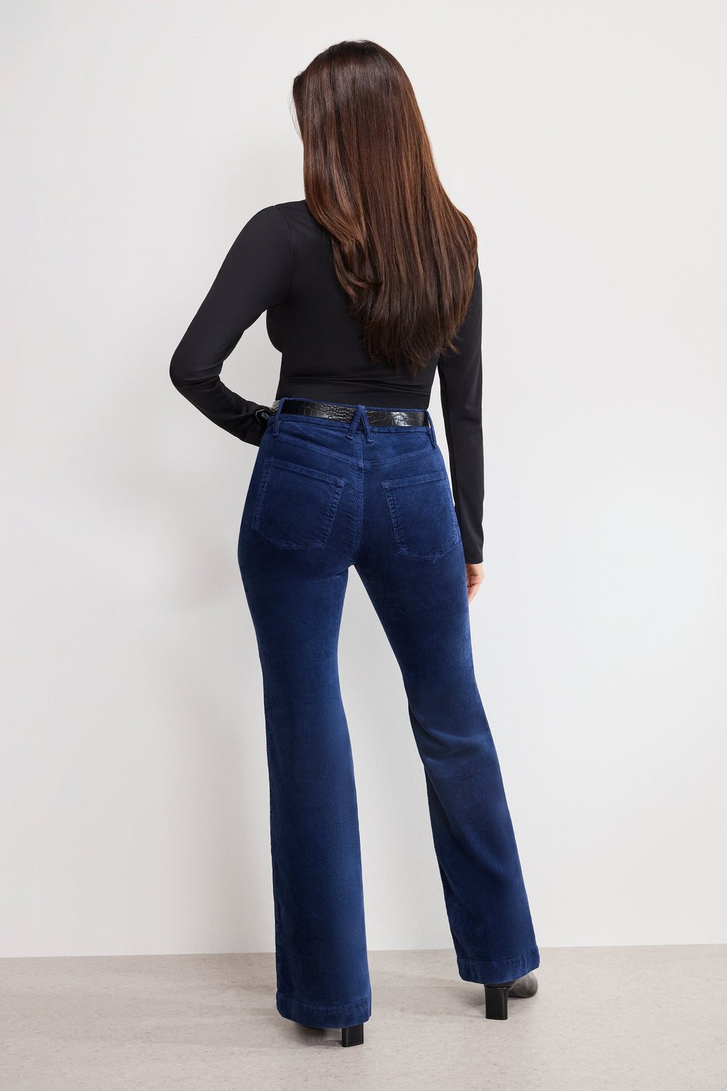 Luxury GOOD LEGS FLARE CORDUROY PANTS MIDNIGHT002