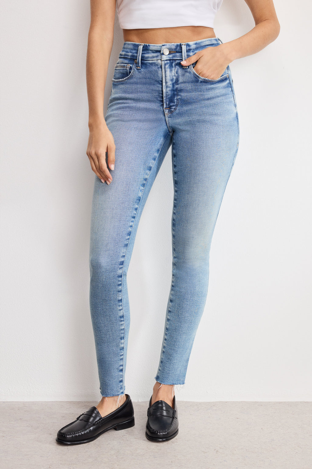 Luxury SOFT TECH GOOD LEGS SKINNY JEANS INDIGO1076