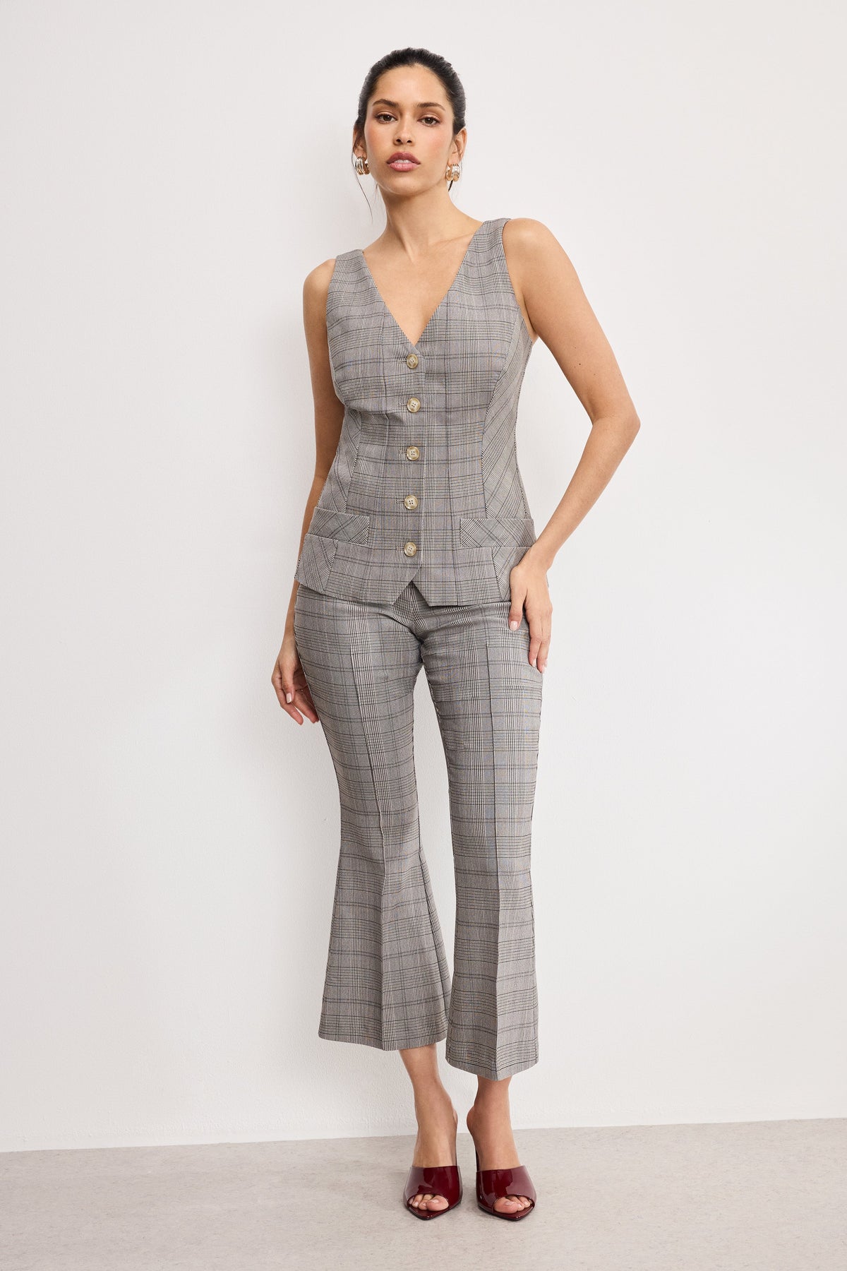Luxury PLAID VEST GLEN PLAID001