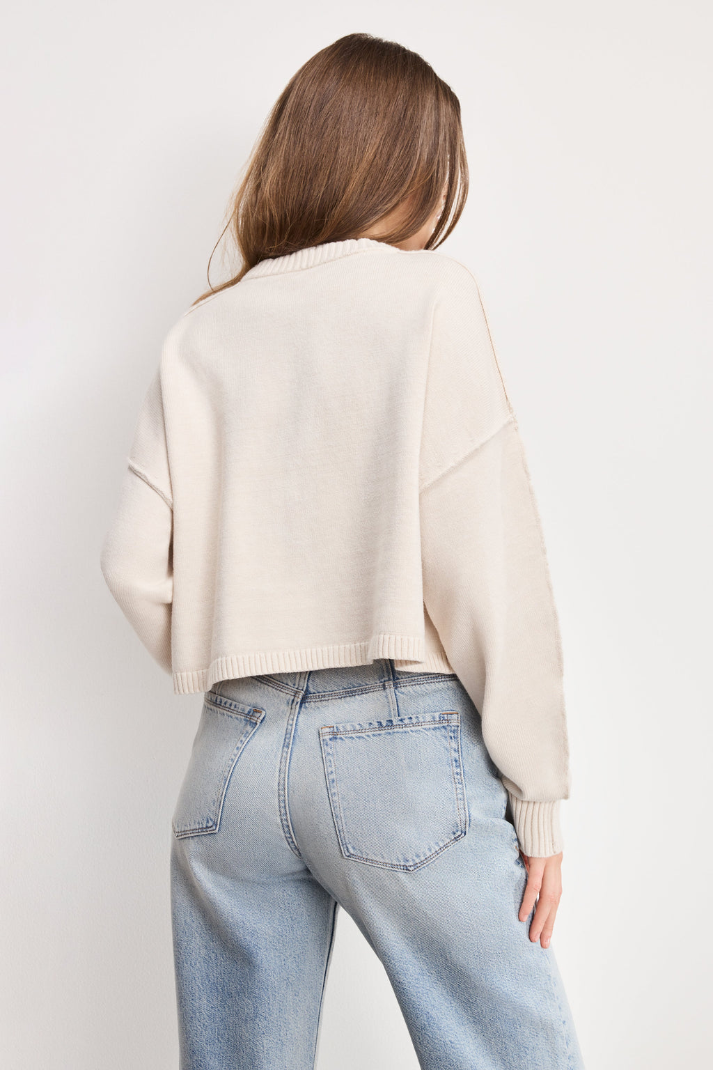 Luxury COZY KNIT CREW NECK VANILLA001