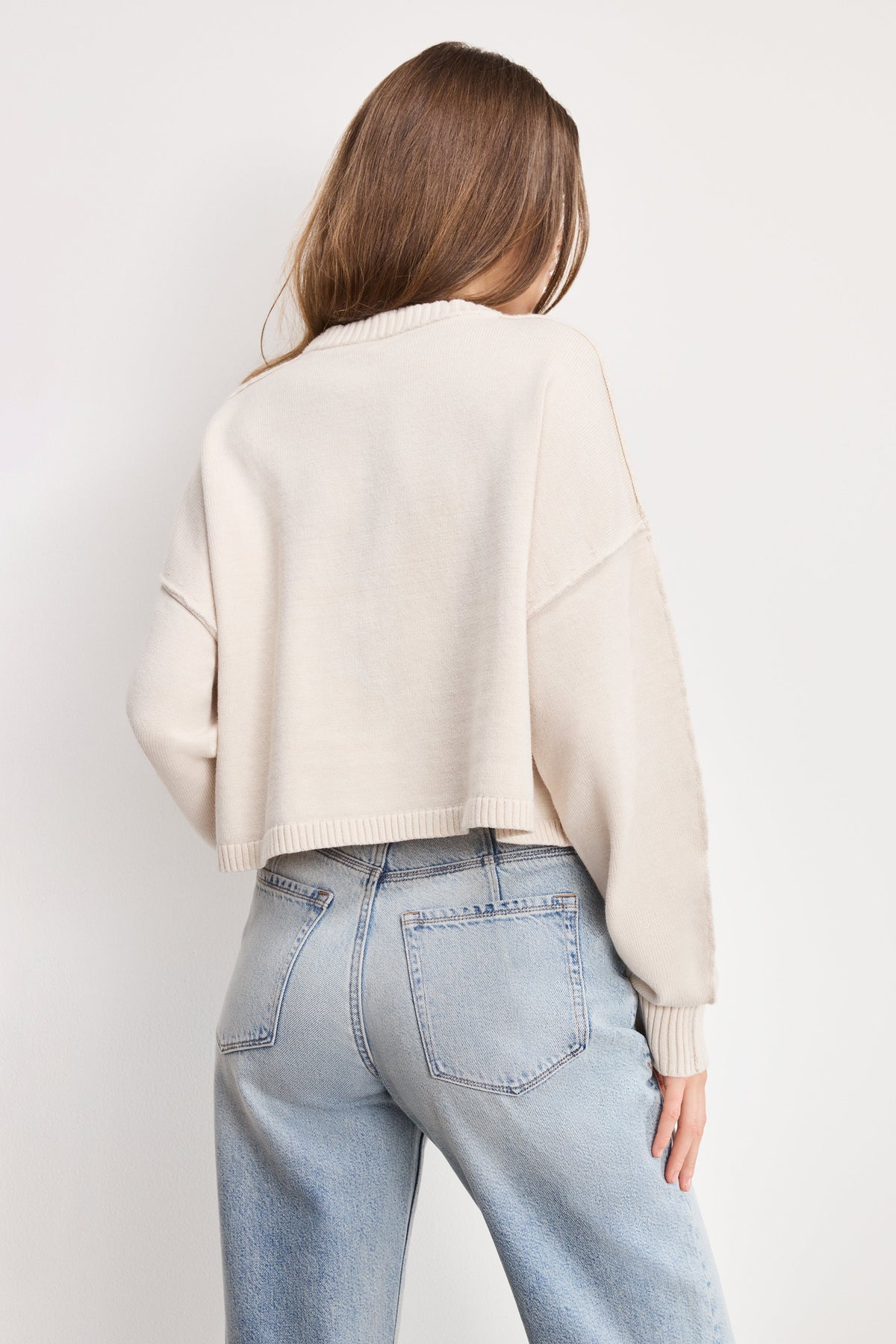 Luxury COZY KNIT CREW NECK VANILLA001