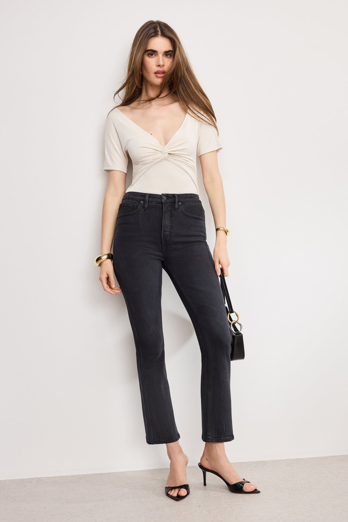 Luxury JERSEY TWIST FRONT BODYSUIT ECRU003