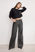 Luxury COZY KNIT CREW NECK BLACK