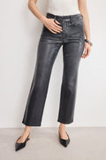 Luxury SOFT TECH GOOD LEGS STRAIGHT COATED JEANS BLACK402