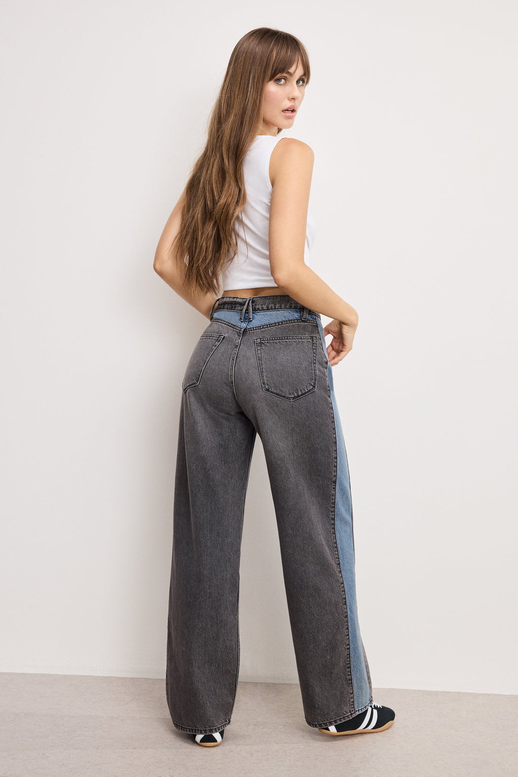 Luxury GOOD LOW RISE BAGGY JEANS INDIGO1000