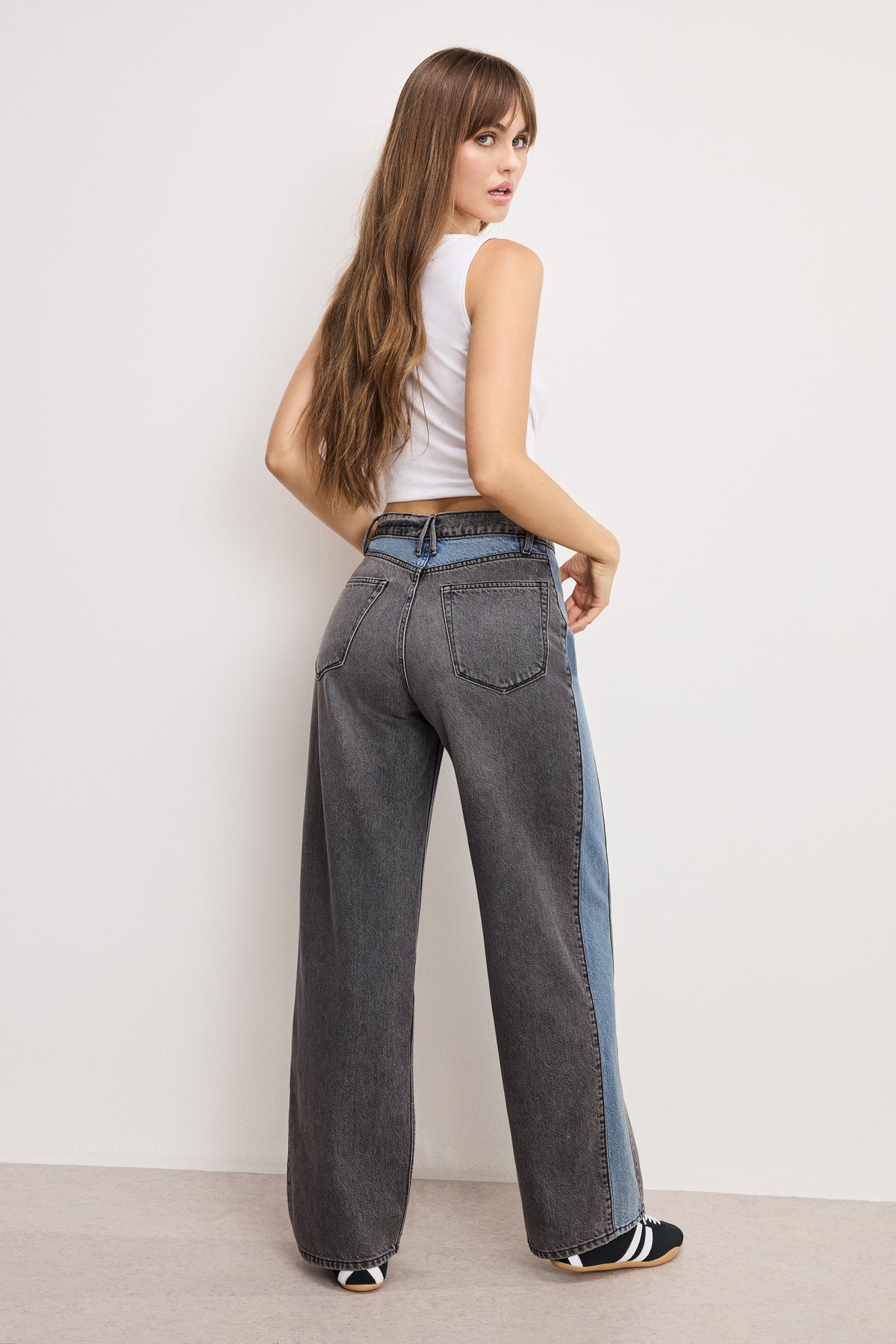 Luxury GOOD LOW RISE BAGGY JEANS INDIGO1000