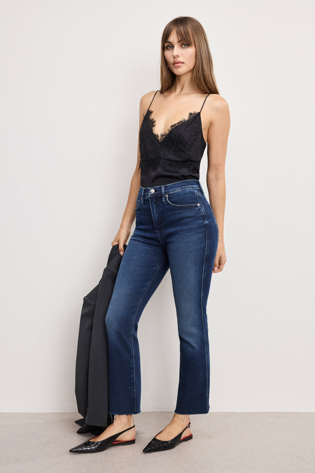 Luxury SOFT TECH GOOD KICK FLARE JEANS INDIGO1068