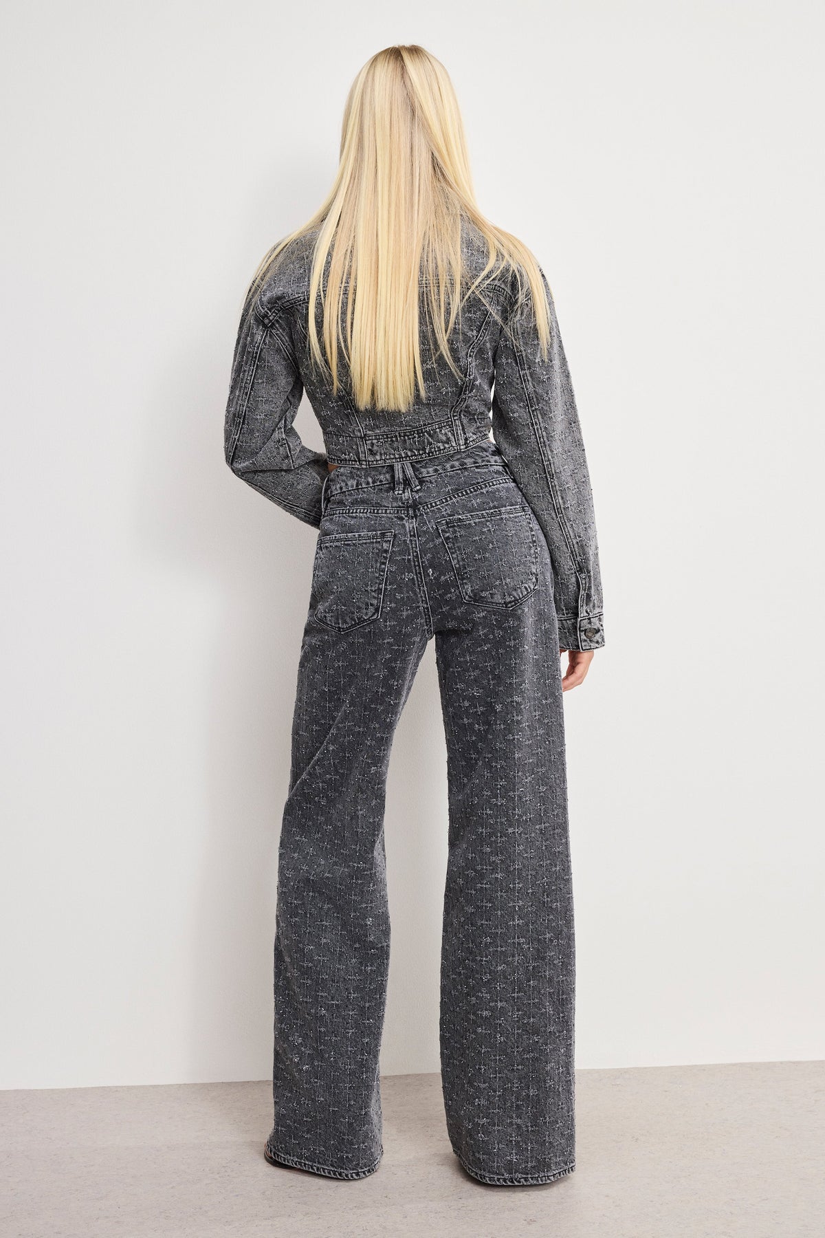 Luxury DOLLY JOLEANS CRYSTAL RELAXED JEANS BLACK415