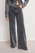 Luxury DOLLY JOLEANS CRYSTAL RELAXED JEANS BLACK415
