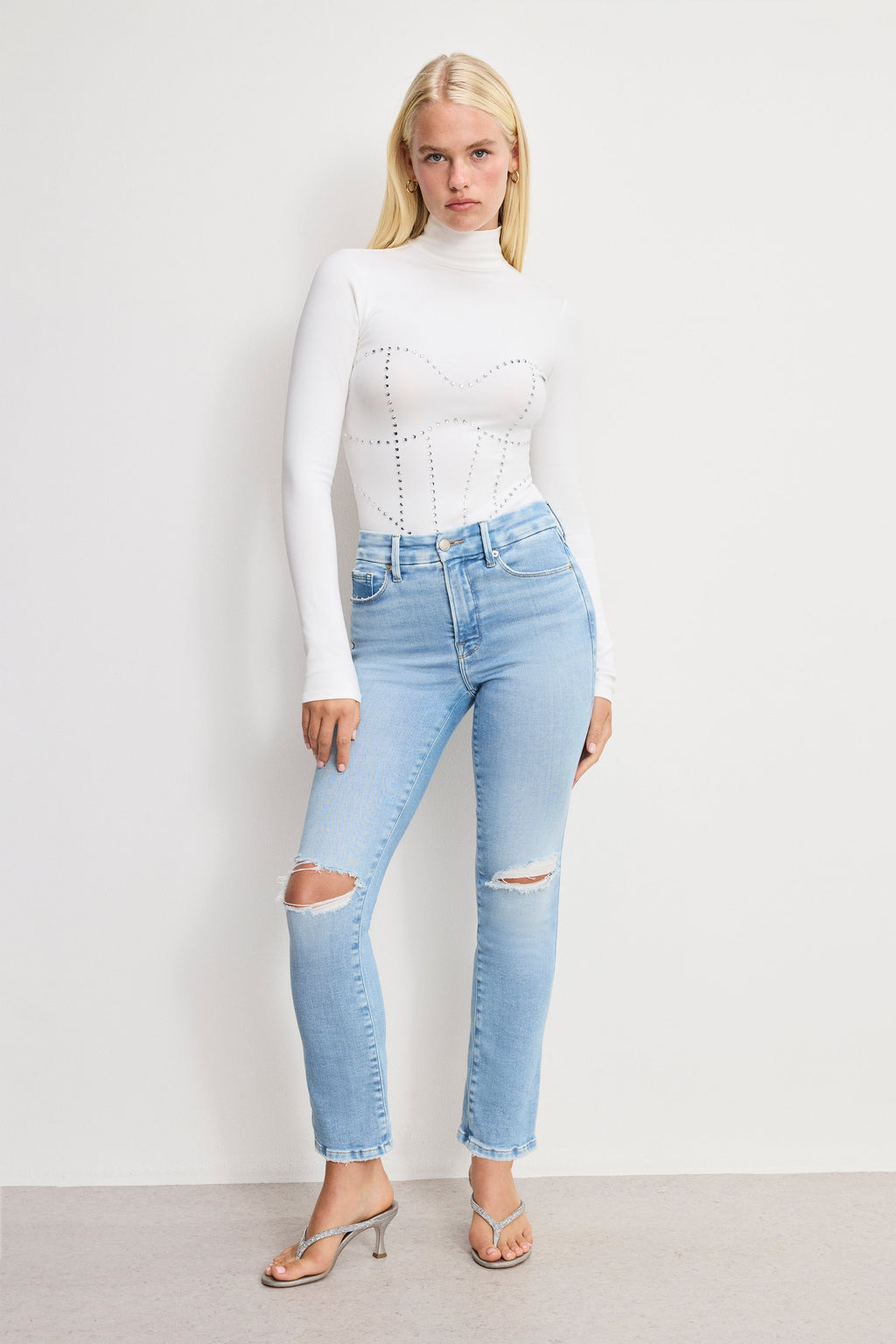 Luxury DOLLY CRYSTAL CORSET BODYSUIT WHITE001