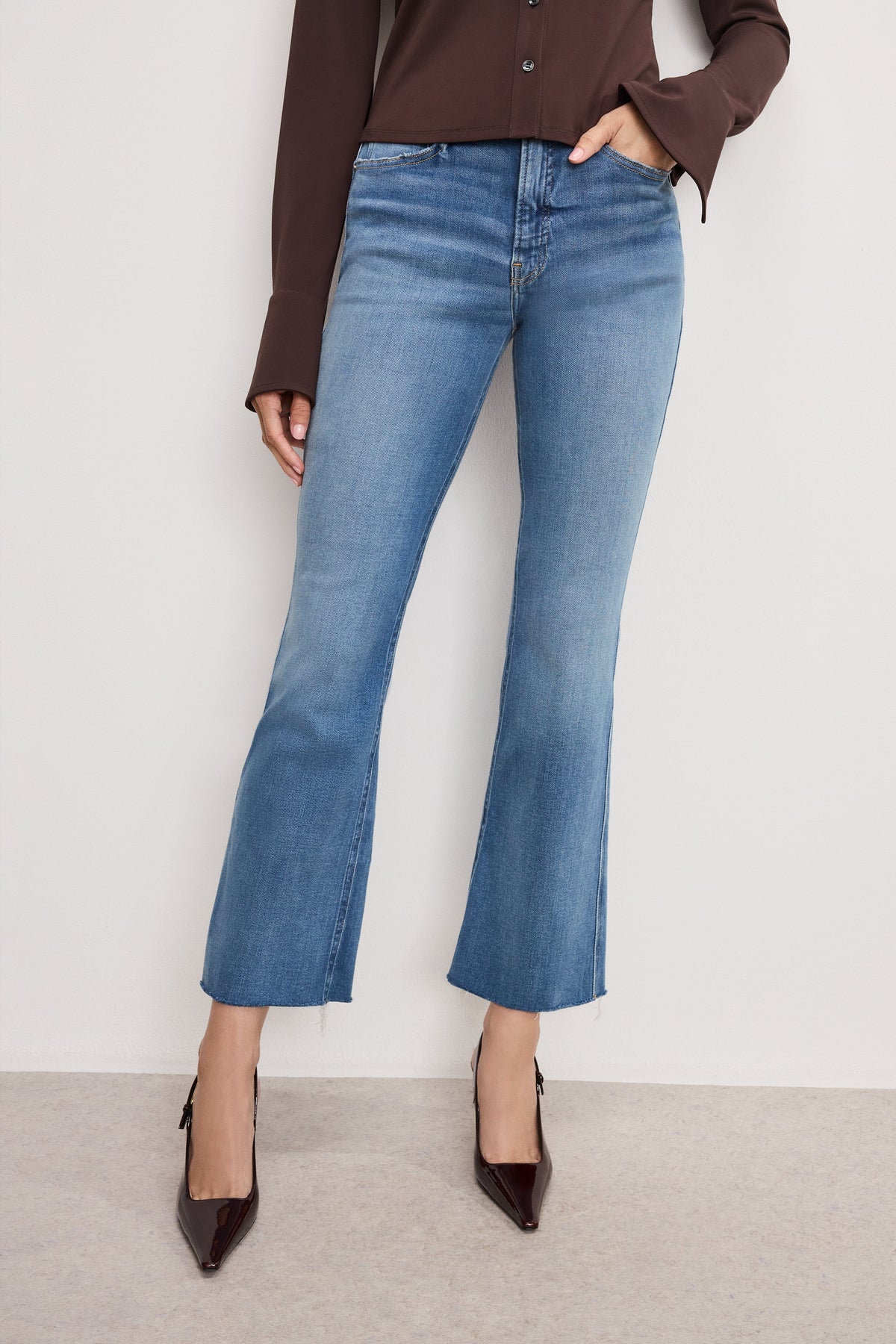 Luxury SOFT TECH GOOD KICK FLARE JEANS INDIGO1026