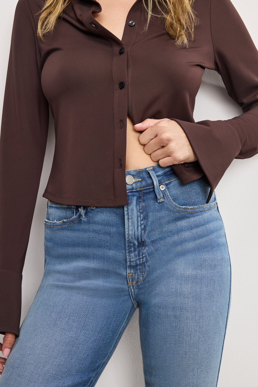 Luxury SOFT TECH GOOD KICK FLARE JEANS INDIGO1026