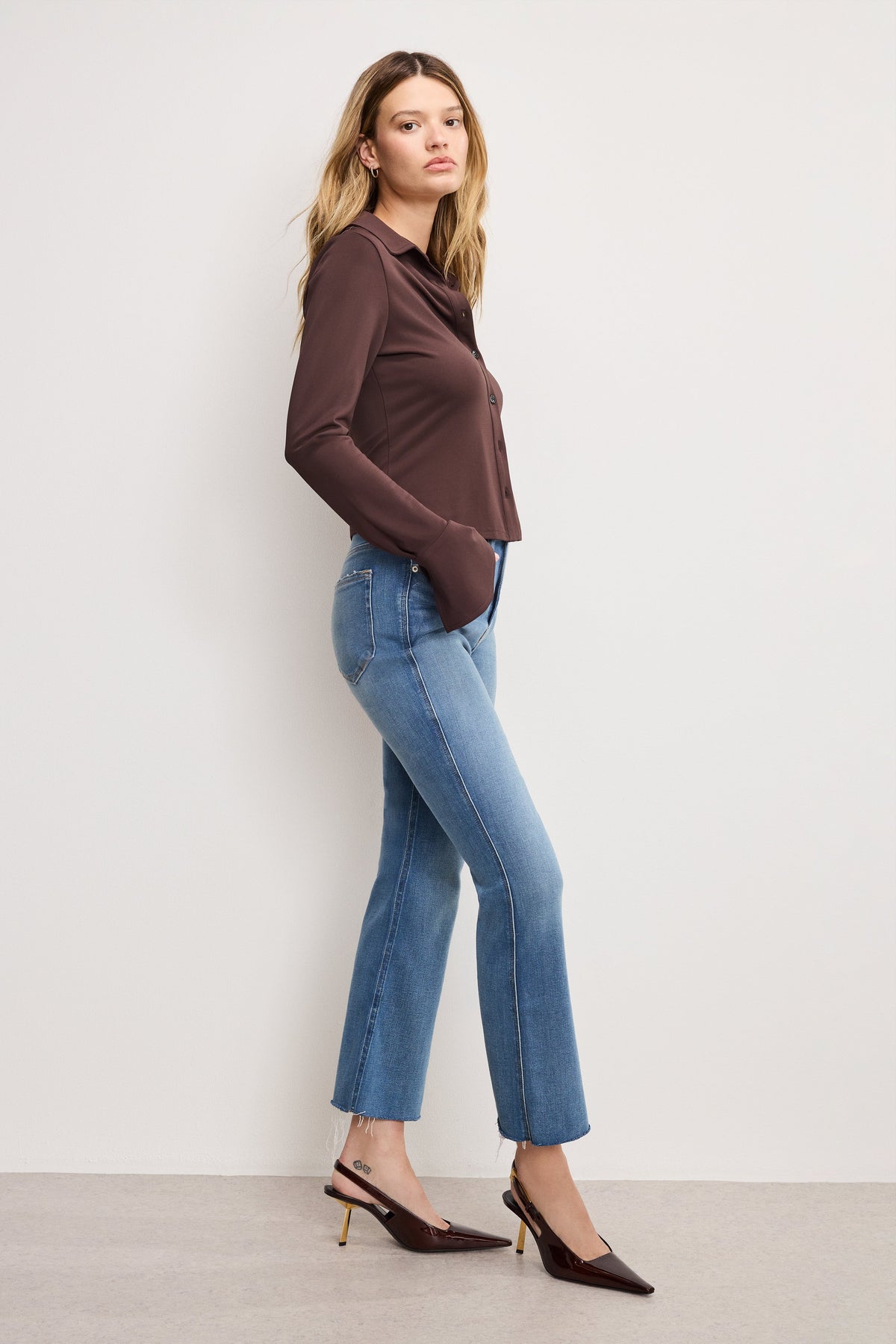Luxury SOFT TECH GOOD KICK FLARE JEANS INDIGO1026