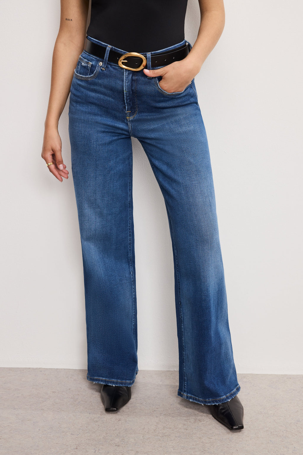 Luxury SOFT TECH GOOD PETITE SKATE WIDE JEANS INDIGO891