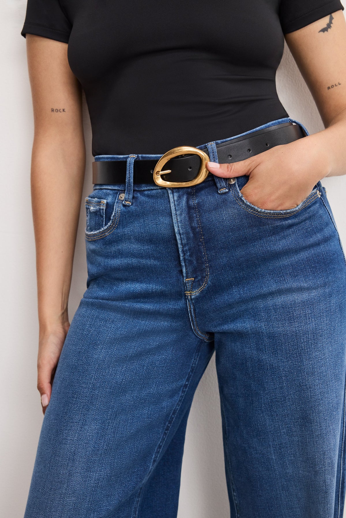 Luxury SOFT TECH GOOD PETITE SKATE WIDE JEANS INDIGO891