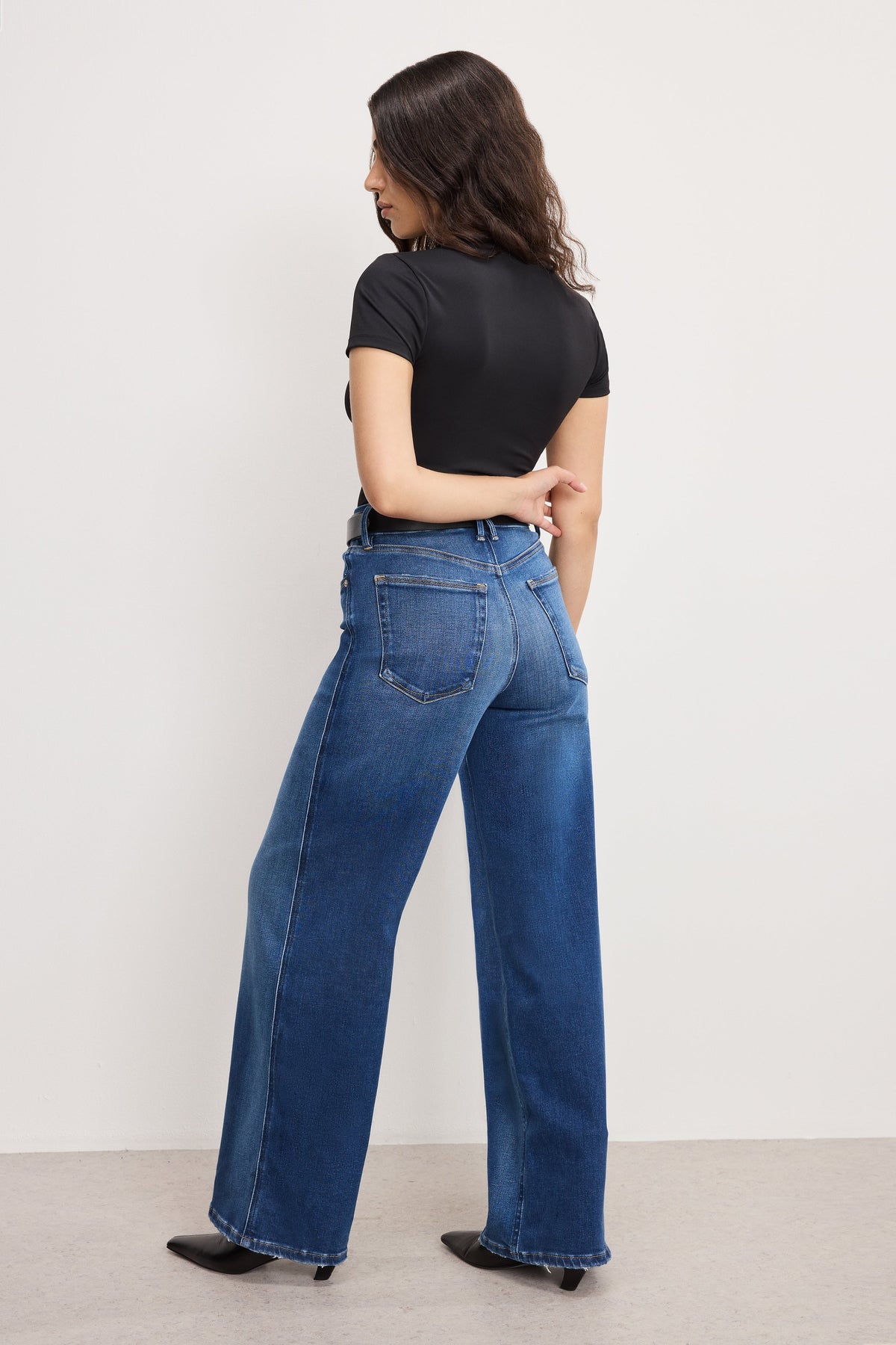 Luxury SOFT TECH GOOD PETITE SKATE WIDE JEANS INDIGO891