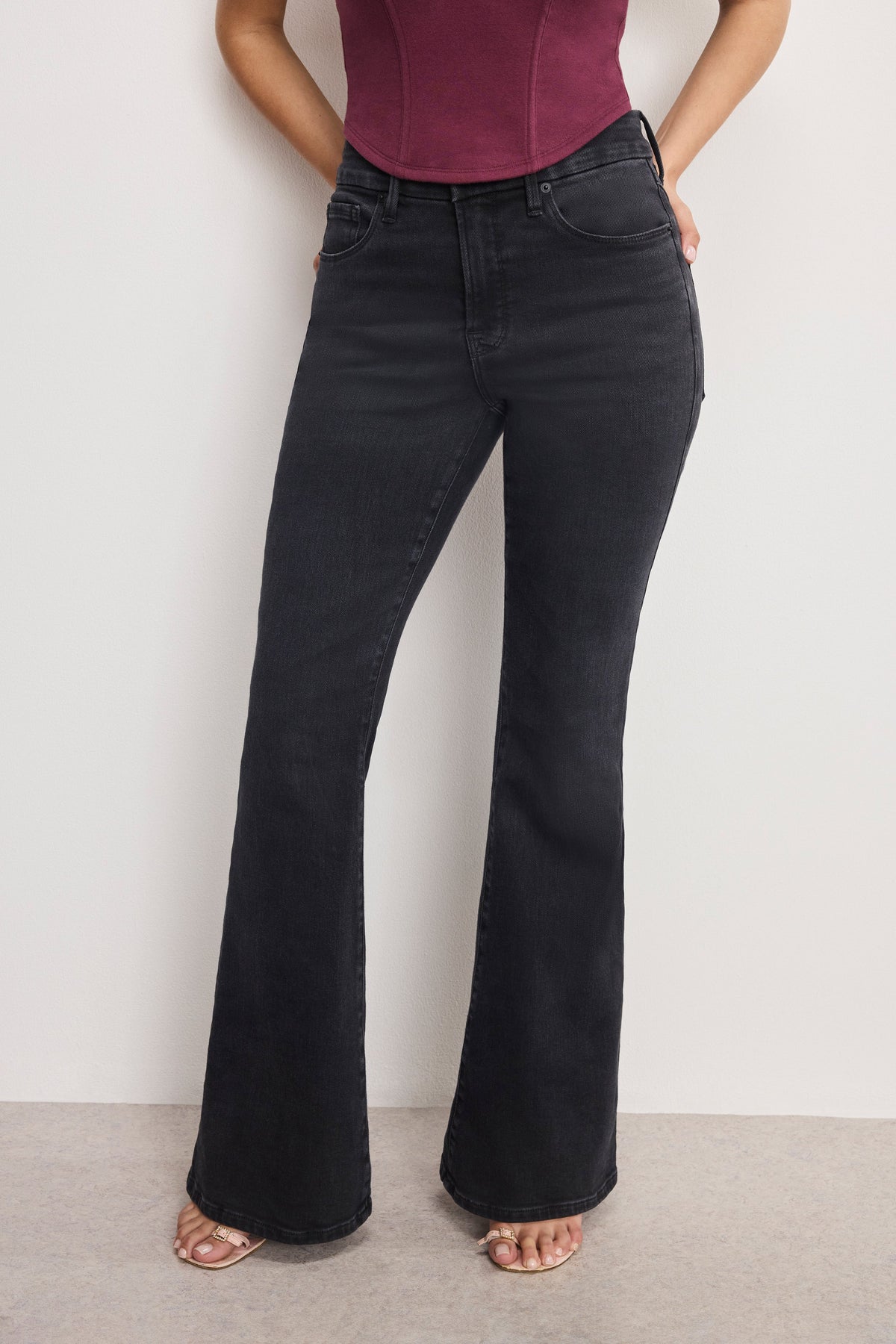 Luxury DOLLY JOLEANS PETITE FLARE JEANS BLACK391