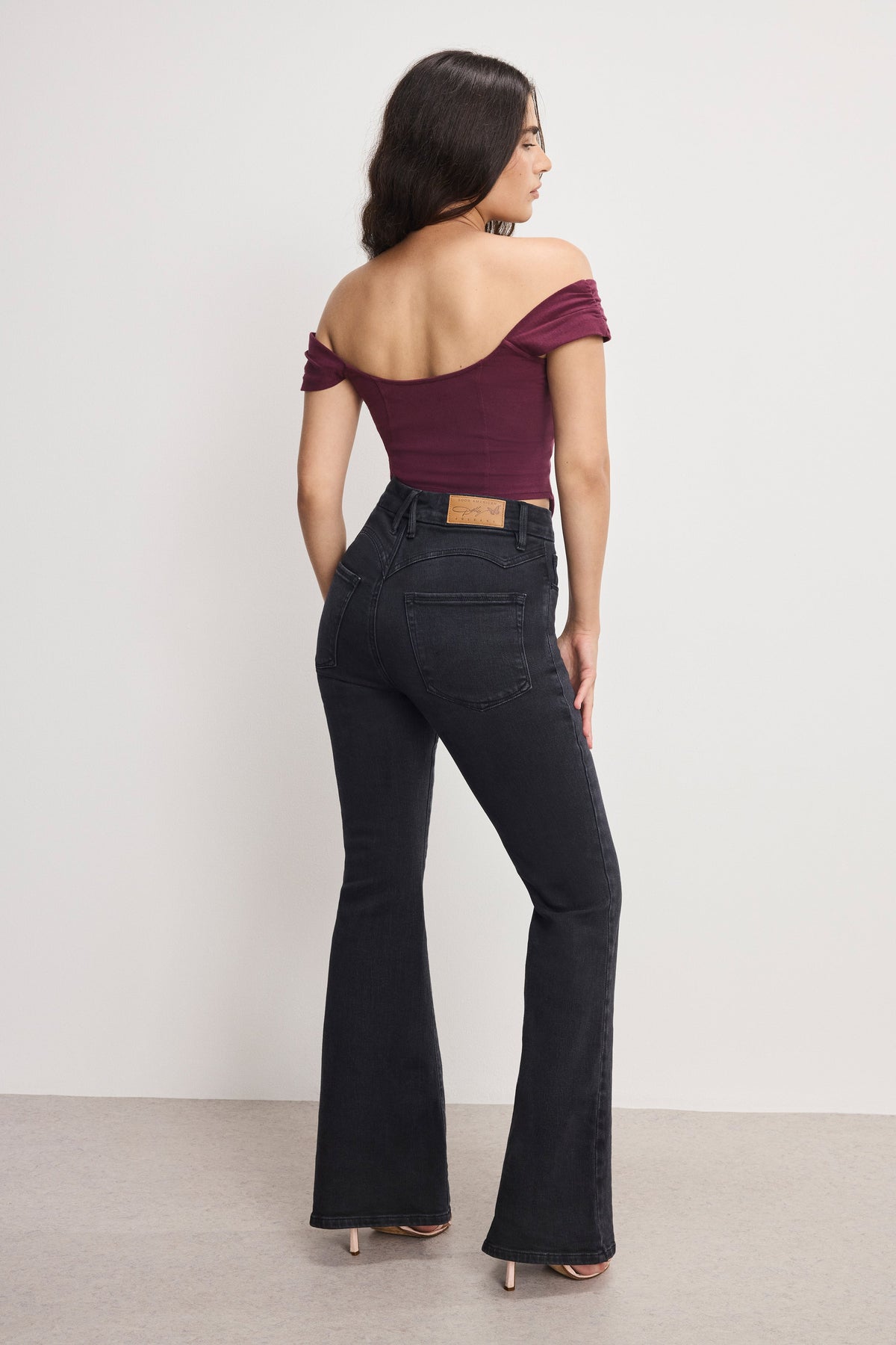 Luxury DOLLY JOLEANS PETITE FLARE JEANS BLACK391