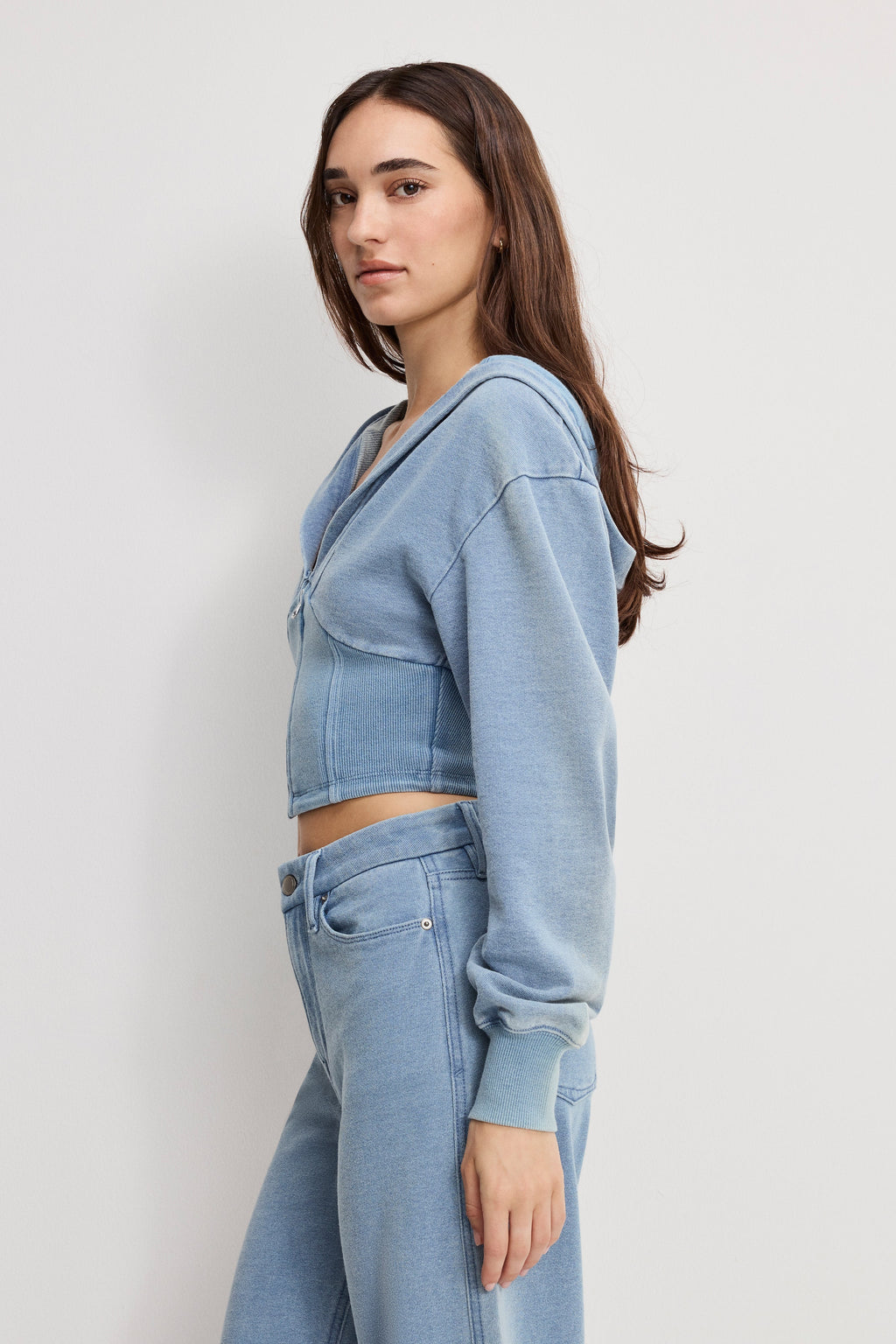 Luxury JEANIUS ZIP UP HOODIE INDIGO1157
