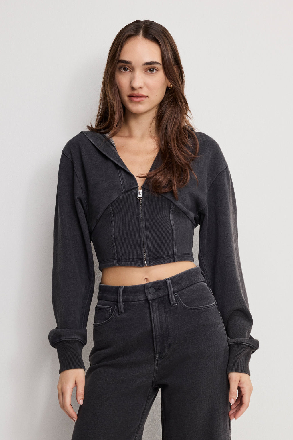 Luxury JEANIUS ZIP UP HOODIE BLACK430