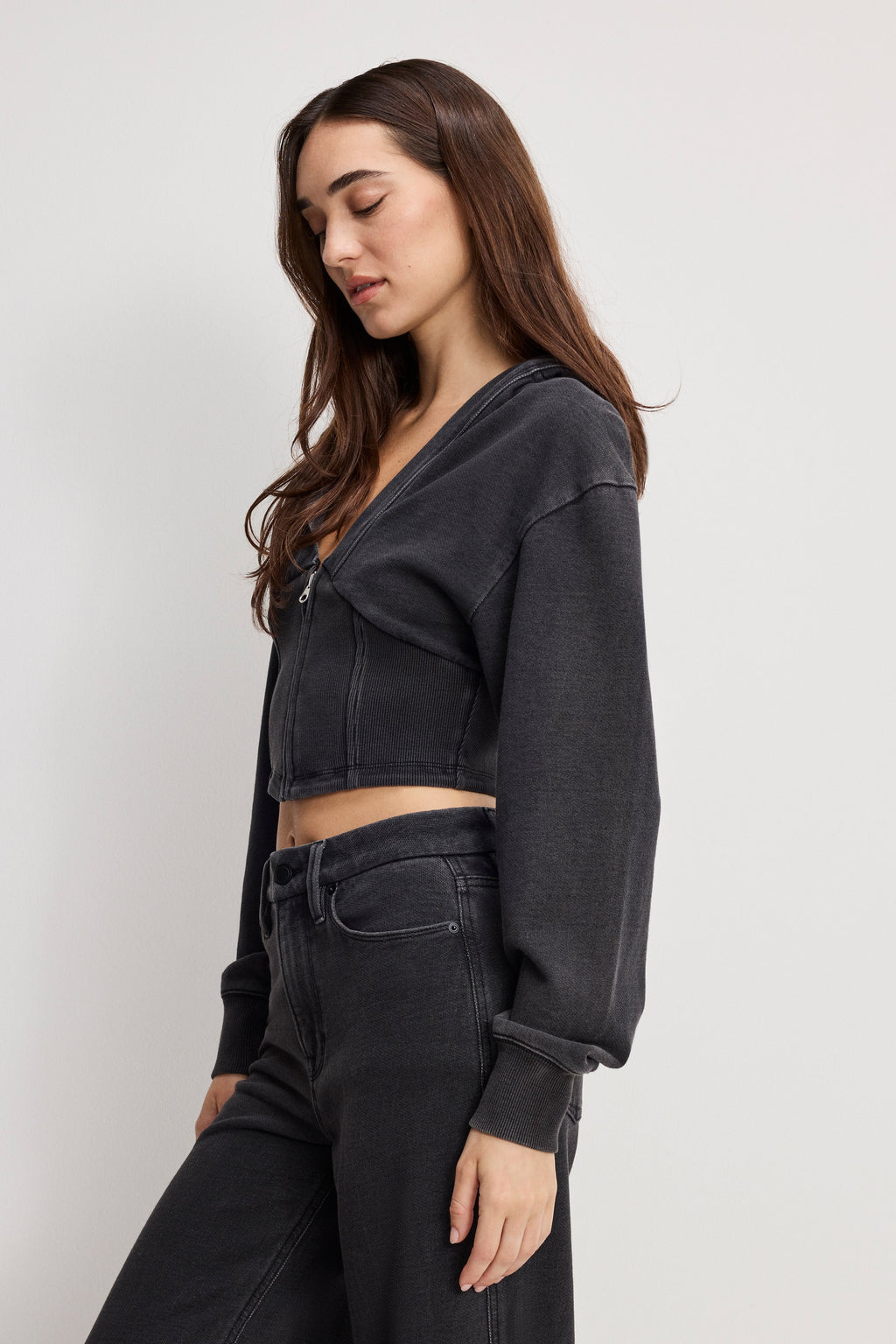 Luxury JEANIUS ZIP UP HOODIE BLACK430