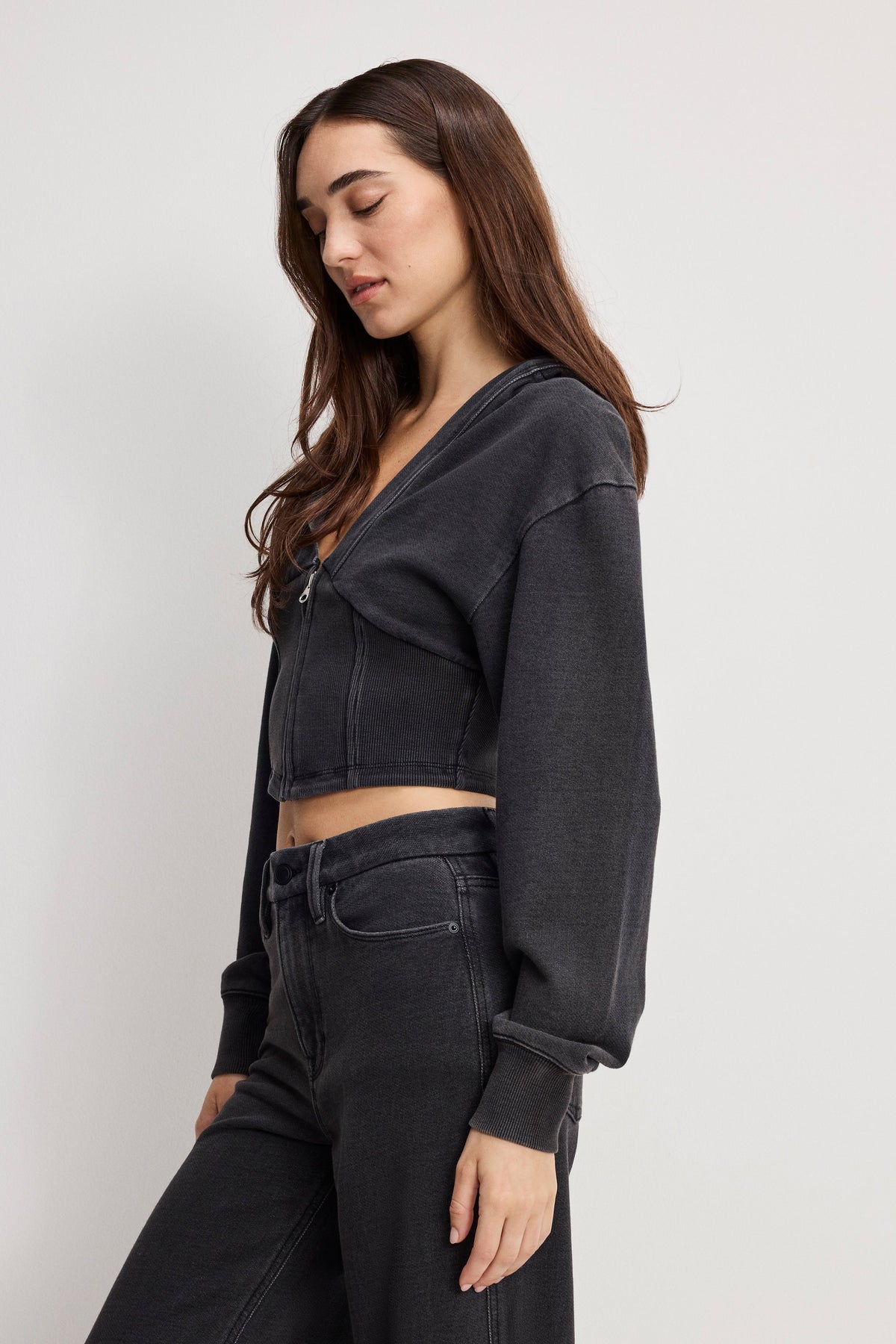 Luxury JEANIUS ZIP UP HOODIE BLACK430