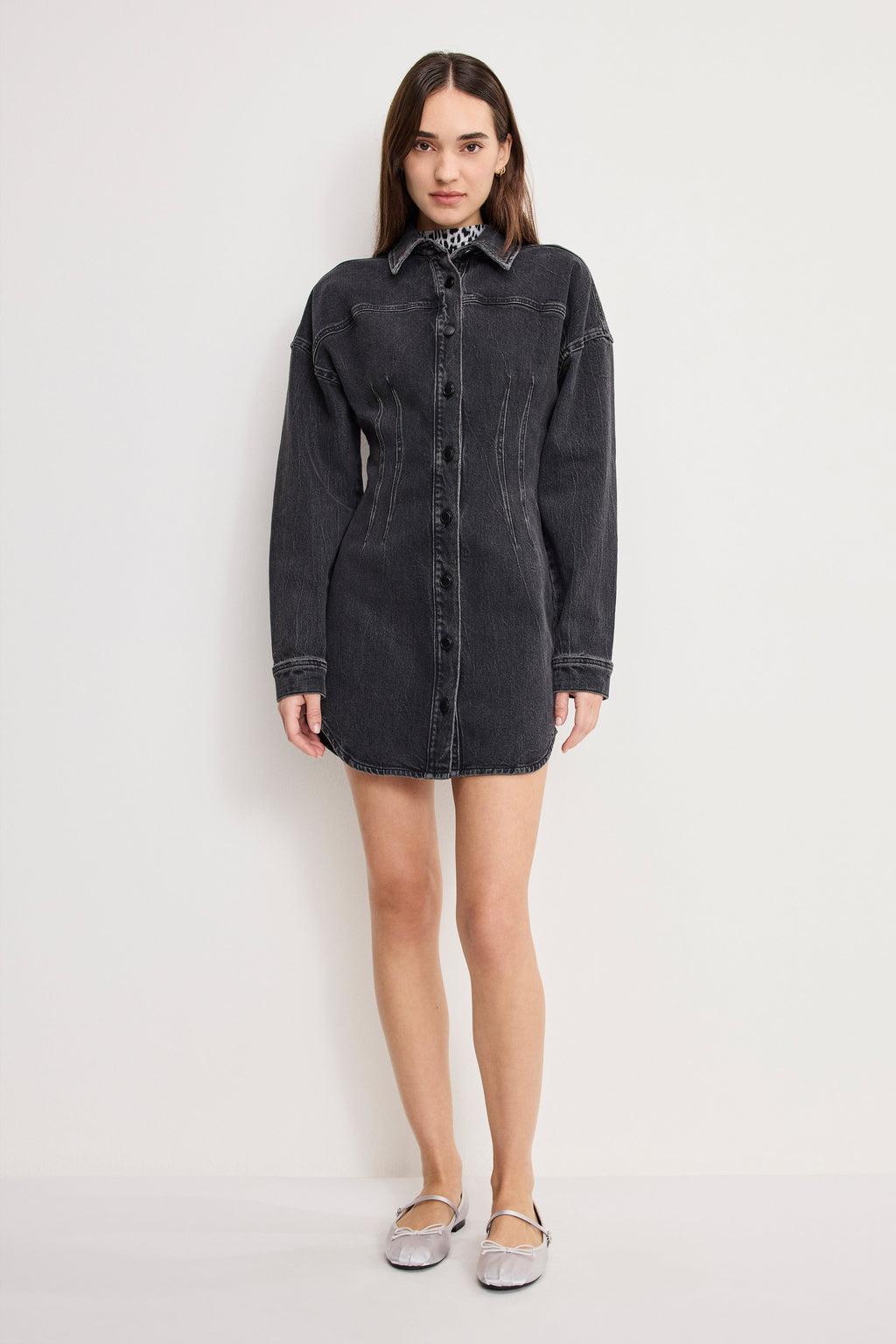 Luxury SHAPED DENIM DRESS K418