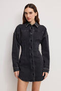 Luxury SHAPED DENIM DRESS K418