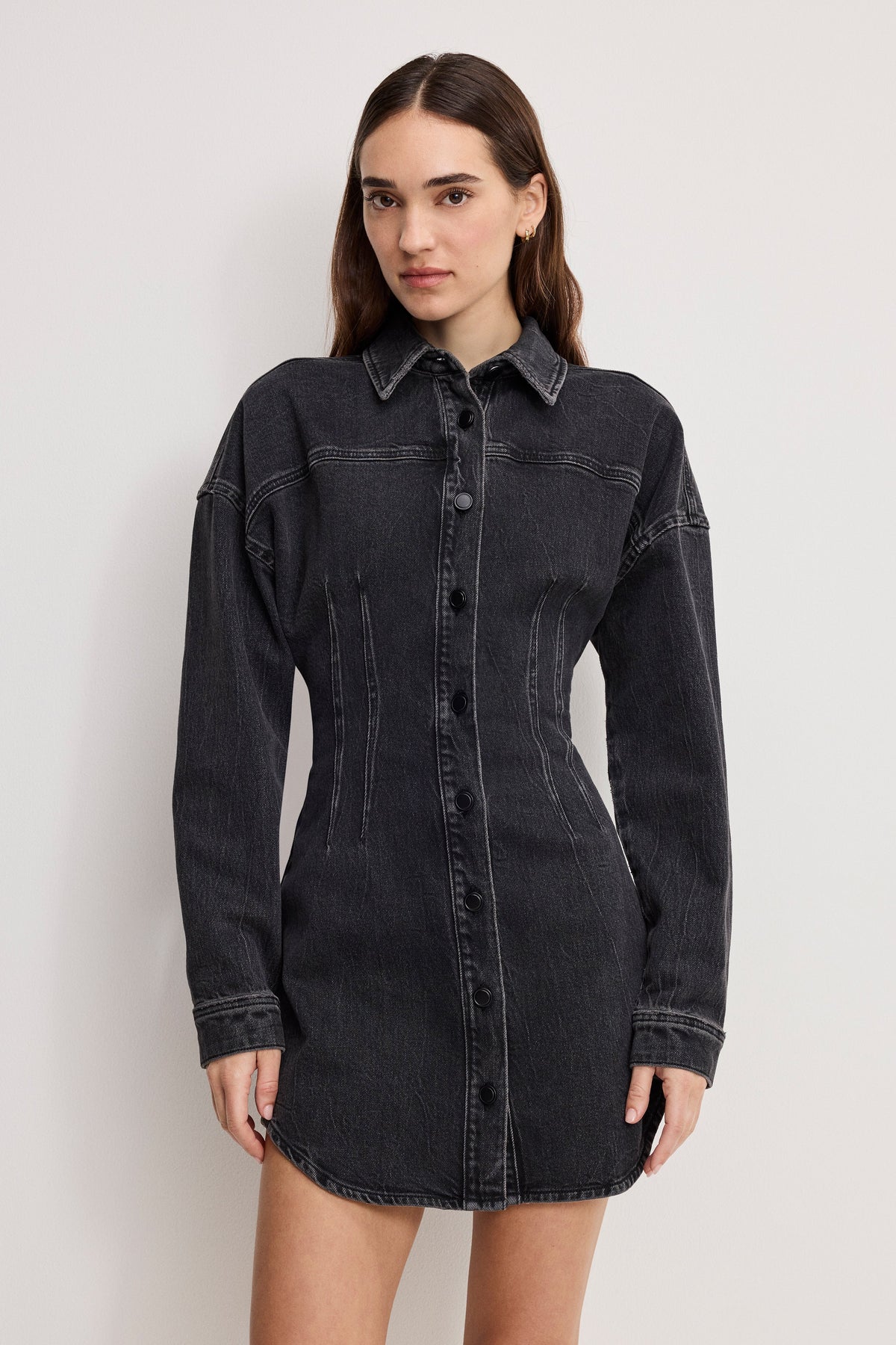 Luxury SHAPED DENIM DRESS K418