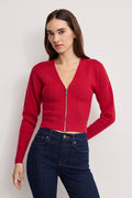 Luxury BUSTIER SWEATER RUBY