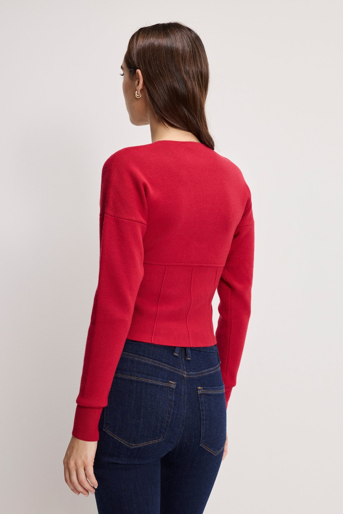 Luxury BUSTIER SWEATER RUBY