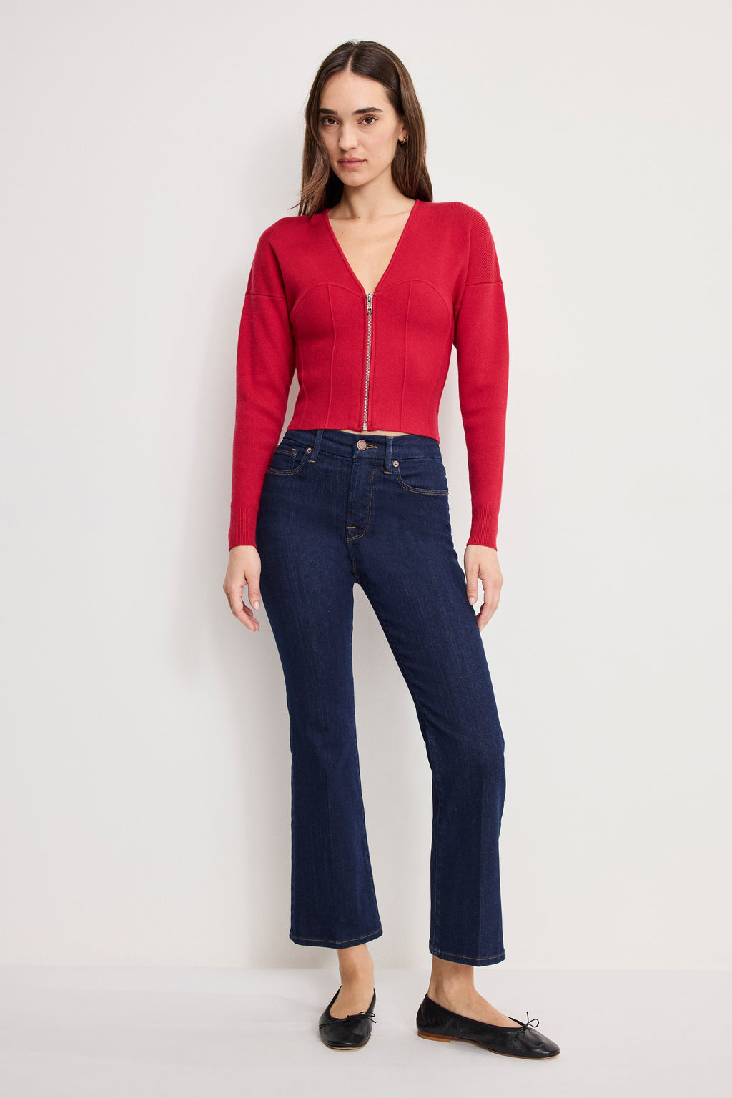 Luxury BUSTIER SWEATER RUBY